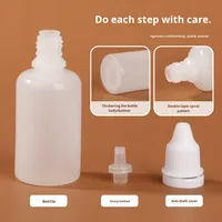 Flacon distributeur de pigments cosmétiques Petit compte-gouttes d'encre en plastique avec base en PP Capacité de 3ml 5ml 10ml 15ml 20ml 30ml 50ml 100ml