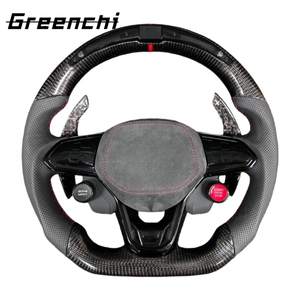 พวงมาลัยคาร์บอนไฟเบอร์แห้งแบบ LED สำหรับรถแข่ง VW Golf Mk8 <span class=keywords><strong>GTI</strong></span> R ปี 2020-2024 อัพเกรดภายในแบบกำหนดเองเพื่อเพิ่มประสิทธิภาพ ไม่รวมถุงลมนิรภัย - Product Image 1