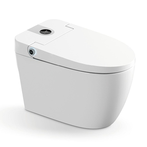 WC intelligent moderne haut de gamme en céramique à double chasse, télécommandé, cuvette allongée, fixation au sol, articles sanitaires intelligents - Product Image 1