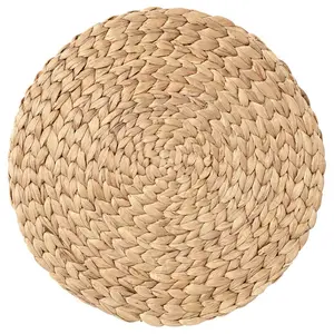 water hyacinth grass weave round placemats for dining table heat resistant non slip woven table mats