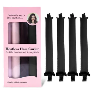 Nhà Máy Trực Tiếp Mềm Bọt Tóc Con Lăn 3 cái/bộ Heatless Nhựa Linh Hoạt <span class=keywords><strong>Curling</strong></span> Que Của Phụ Nữ Qua Đêm Tóc Công Cụ Tạo Kiểu Tóc - Product Image 2