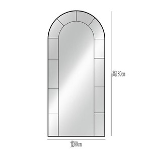 French Vintage Glass Floor <b>Mirror</b> 120x80cm Metal Frame Wall Mountable Full-length Retro Statement Piece <b>Bedroom</b> Hotel Decor - Product Image 5