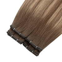 Gran Stock de Extensiones de Cabello Humano Genius Weft Doble Trama, Colores Balayage Rubio, Cutícula Alineada, Genius Weft Plano