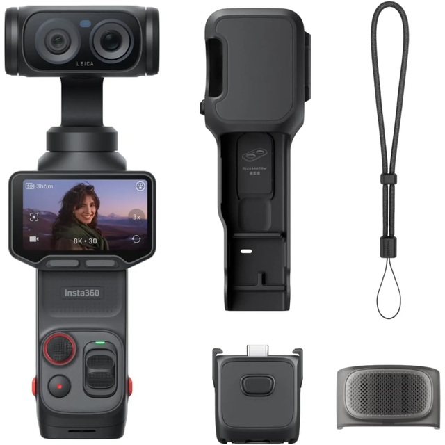 Insta360 Luna Ultra - 8K Vlogging Camera Dual Leica Lenses, 12 Zoom 1" Sensor, Detachable 2" Touchscreen Triple AI Chip