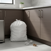 Sacs poubelles en plastique HDPE recyclé, résistants, parfumés, noirs, pour entrepreneurs en construction, vente en gros sur mesure