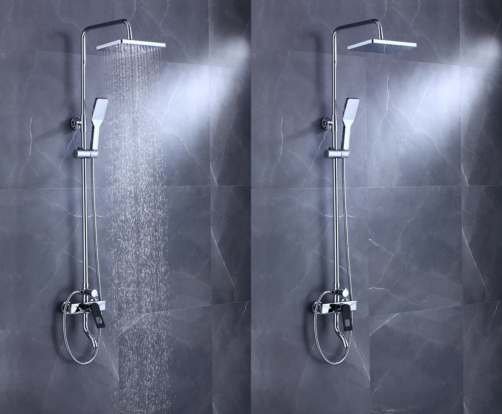 China Sanitary Ware Bathroom Economic Chrome single lever bath rain shower set for bathroom