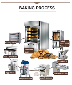 Mesin pembuat roti Oven putar pengaduk pembagi adonan komersial peralatan membuat roti peralatan membuat kue - Product Image 6