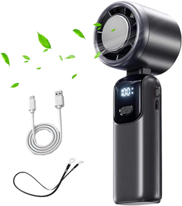 2026 New Design Electric Mini Air <b>Cooler</b> Fan with <b>Ice</b> <b>Box</b> 2000mAh-4000mAh 8-12 Hours High Speed Folding Neck Turbo <b>Ice</b> 5 Bla - Product Image 6
