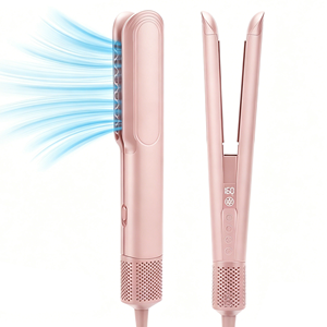 Lisseur à cheveux professionnel haute vitesse, ionique 2 en 1, sèche-cheveux et lisseur avec air, pour cheveux humides et secs - Product Image 1