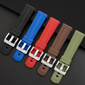 Wholesale Price Fluorine Rubber Watchband 22mm FKM Watch <strong>Bands</strong> for Rolex Green Water <strong>Ghost</strong> - Product Image 1