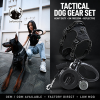 Harnais et laisse pour chien de grande taille, anti-traction, réglable, respirant, avec laisse rétractable, OEM