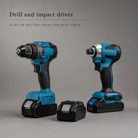 Kit d'outils sans fil complet avec perceuse, scie et batteries pour les travaux de réparation, d'entretien et de fixation à domicile