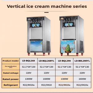 Máquina de helados de servicio suave comercial LD-<span class=keywords><strong>Leche</strong></span> de frutas y acero inoxidable a base de agua 1300W - Product Image 4
