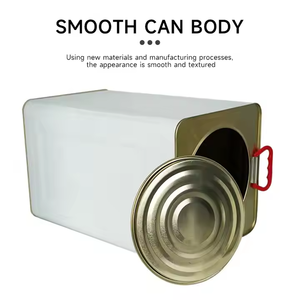 Оптовая продажа, квадратная большая жестяная банка для чая, большая высокая черная винтажная жестяная банка для чая, контейнер для конфет, кофе, печенья, металлическая жестяная коробка - Product Image 6