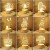 Télécommande 16 couleurs 3D veilleuse Illusion lampe 3d base de lampe acrylique base de lumière led bases de lumière pour acrylique