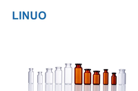 Flacon en verre stérile pour injection d'antibiotiques à usage médical, norme ISO LINUO, 3 ml, 10 ml, 12 ml, 30 ml, 50 ml, avec bouchon en aluminium