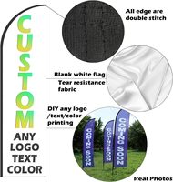 Drapeau de plage, fanions plumeaux, kit de poteaux, logo personnalisé, impression sur mesure, résistant au vent, imperméable, base stable, publicité extérieure
