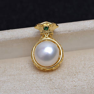 จี้เงินแท้ S925 ทำมือ สำหรับทำเครื่องประดับ DIY สร้อยคอถุงนำโชค พร้อมจี้ไข่มุก 9.5-10 มม. แบบโปร่ง 4237 ชิ้น - Product Image 2