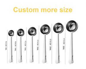 Custom Logo Eco-Friendly Modern Stainless Steel Coffee Scoop with Mirror Polish 15ml Capacity and Bag <b>Clip</b> - Product Image 6