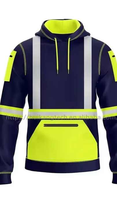 Hi Viz Polo T-Shirt High Visibility Work Polo Reflective Tape Hi Vis Safety Top