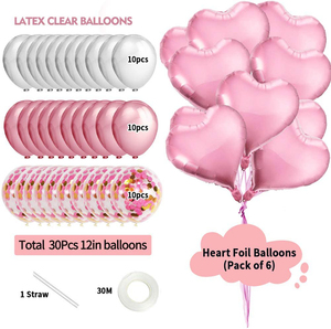 51 <span class=keywords><strong>Pack</strong></span> Party Favors Joyeux <span class=keywords><strong>Anniversaire</strong></span> Bannière, Feuille D'hélium Coeur Ballon Globos Al Por Mayor pour Filles <span class=keywords><strong>Anniversaire</strong></span>, Décoration De Mariage - Product Image 3