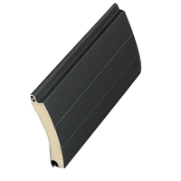 Volet roulant en aluminium courbé de 77 mm, robuste, coupe-vent, isolé, électrique, automatique, moderne pour porte de garage