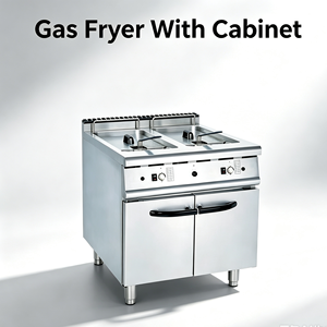 Freidora Vertical <span class=keywords><strong>de</strong></span> <span class=keywords><strong>Gas</strong></span> <span class=keywords><strong>de</strong></span> Alta Resistencia <span class=keywords><strong>con</strong></span> 2 Tanques y Gabinete <span class=keywords><strong>de</strong></span> Almacenamiento, Equipo <span class=keywords><strong>de</strong></span> Fritura Comercial para Cocina <span class=keywords><strong>de</strong></span> Hotel y Catering - Product Image 3