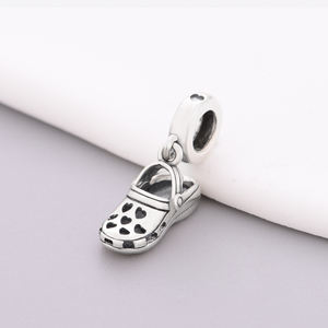 Abalorios Pan Charms de Plata de Ley 925 con diseños de Pantuflas, Oso, Zapatos <span class=keywords><strong>Crocs</strong></span>, Dólar y Cuentas de Espejo Luminosas, compatibles con pulseras <span class=keywords><strong>originales</strong></span> para la fabricación de joyas para <span class=keywords><strong>mujer</strong></span> - Product Image 3