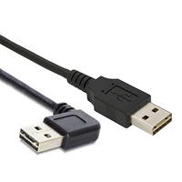 Cable de Extensión USB a Macho a USB a Hembra Reversible, Cable de Datos USB 2.0 con Conector de Doble Cara