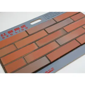 Panneau <span class=keywords><strong>de</strong></span> carrelage mural en briques <span class=keywords><strong>de</strong></span> <span class=keywords><strong>parement</strong></span> en terre cuite rouge léger décoratif <span class=keywords><strong>de</strong></span> construction réfractaire usagé pour les matériaux <span class=keywords><strong>de</strong></span> construction - Product Image 6