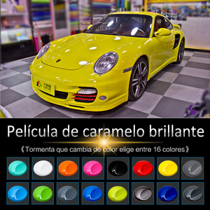 CARLAS Material brillante auto-adhesivo brillante de color caramelo coche vinilo de la película - Product Image 2