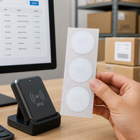 Étiquette autocollante mini RFID NFC anti-métal étanche 13,56 MHz avec code QR pour carte de visite et contrôle d'accès