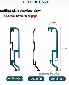 JARBIH 10パックミニマリストスカートボードH5cm(2インチ) ウォームライトシリコーンLEDストリップ照明アルミ床アクセサリー - Product Image 6
