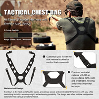 Sac de poitrine de chasse à dégagement rapide, harnais porte-outils, sac de rangement frontal compact pour la randonnée et le scoutisme
