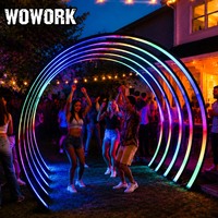 Cadre lumineux LED WOWORK 2026, tunnel, route, arc de météores, toile de fond pour fête, mariage, décoration d'événements