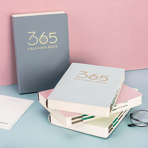 Agenda Personalizable Coolcolor de 365 Días, Cuaderno de Cuero PU Tamaño A5, Tapa Dura, Encuadernado con Pegamento, 100 Hojas Interiores, Multiusos - Product Image 3