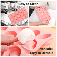 Moules à gâteau en silicone SILIKOLOVE, personnalisables en usine, nouveaux, 15 cavités, LFGB, platine, antiadhésifs, sans BPA, pour mousse au chocolat