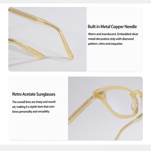 Monture de lunettes carrées arrondies Y2K Geek Chic pour femmes et hommes, monture de lunettes vintage en acétate anti-lumière bleue - Product Image 6