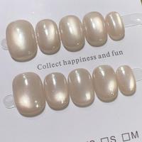 Nouvelles Décorations d'Ongles Semi-Transparentes et Portables en Acrylique, Style Artisanat, Longueur Moyenne, Motif Étoilé Mocha, Violet Rosé