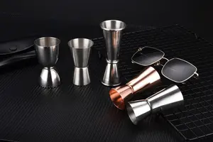 Double jigging pour Bar-mesure, 20/40ml, en acier inoxydable, tasse à Cocktail