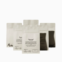 Sachet Doypack refermable avec fermeture zip, logo personnalisé, finition noire mate, fenêtre transparente, emballage anti-humidité pour sucre et aliments en conserve