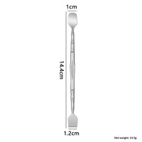 Spatule de beauté professionnelle en acier inoxydable pour le nettoyage des pores et l'élimination des points noirs, idéale pour le nez et l'application de fond de teint
