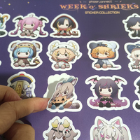 Feuilles d'autocollants personnalisés de dessins animés pour albums et journaux, autocollants en vinyle personnalisables, imperméables et réutilisables (mignons et kawaii)