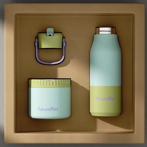 Houroffer-Fiambrera sin BPA y duradera para niños, con bolsa y botella de agua, caja Bento aislada ecológica para niños en edad escolar - Product Image 4