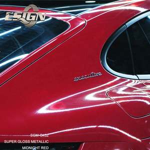 Enveloppe de voiture rouge minuit vinyle super brillant métallique auto-cicatrisant et fonction anti-rayures à changement de couleur UV - Product Image 6