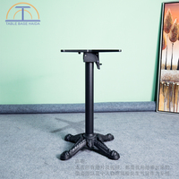 Pieds de table de bar en laiton vieilli, vente en gros industrielle, tubes pliables en fonte avec revêtement en poudre pour salle à manger, hôtel, salon