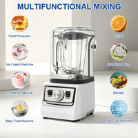 Mixeur commercial 8003HA pour milkshakes et jus avec couvercle insonorisé, moteur puissant pour la préparation de boissons et de fruits