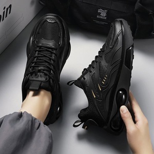 Chaussures de course homme en maille respirante avec coussin d'<span class=keywords><strong>air</strong></span>, amortissantes, antidérapantes, semelle épaisse, baskets déco - Product Image 2