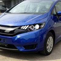Ensemble de phares LED modifiés pour Honda Fit GK5 2014-2020, style Mustang, projecteur laser, œil de démon, clignotant séquentiel