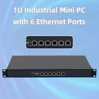 Mini PC Firewall Soft Router Ordinateur Intel Celeron J4125 DDR4 8 Go MSATA SSD 6 ports Ethernet 1u Serveur réseau domestique